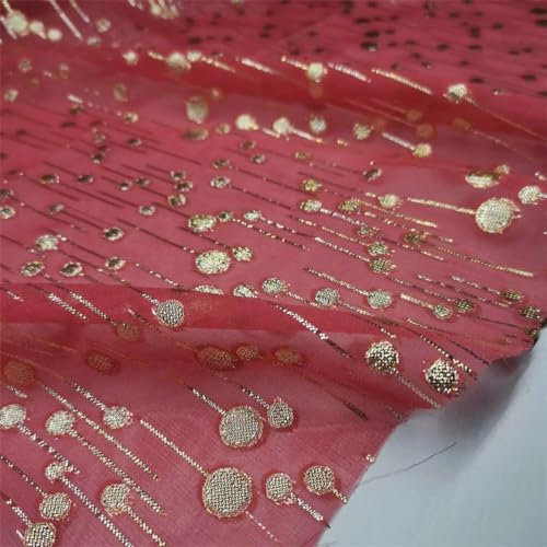 Jacquard-Seiden-Sari, Schimmernd, Metallisch Glänzend, Hijab-Schal, Stoff, DIY-Nähmaterial 2-135cm width 100cm x 114cm