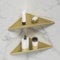 Neodrain Duschregal Ecke Edelstahl 304 Duschablage Golden Eingebautes Duschkorb Halterung für Bad, Küche, 2 Stück