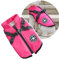 Oncpcare Kleine Hundejacke mit Geschirr, Outdoor Hundesport Weste, Outdoor Warm Haustier Wintermantel Geschirr für Katzen Welpen Kleine Hunde, (Rosa)