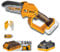 INGCO Mini Motosega a batteria 20V per potatura con 1 Batteria 2.0 Ah e Caricabatteria, Barra da 5'' pollici 13cm, Velocità catena 5m/sec, linea P20S
