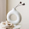 Vasi per erba della pampa (S New) in ceramica beige rotondi di AUHOU, design unico e raffinato, ideali per decorazione interni, tavoli e regali