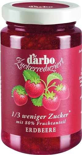 Darbo Zuckerreduzierter Erdbeer Fruchtaufstrich 6 x 250 g
