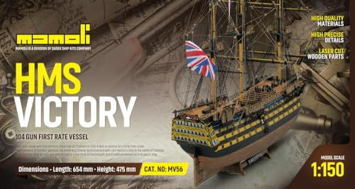 Mamoli HMS Victory Montagesatz aus Holz und Metall, Code MV56-Maßstab 1:150-Montage erforderlich