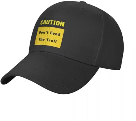 CWCMZDH Baseballmütze Baseballkappe Vorsicht. Dont Feed The Troll Sign Baseball Cap Bergsteigen Papa Hut Golf Wear Männer Frauen