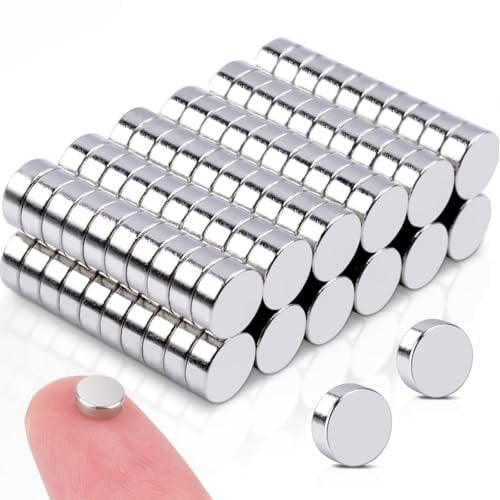 120 Stück Kleine Magnete Stark, 4x1,5 mm Mini Rund Neodym Magnete Stark, Kleine Kühlschrank Magneten für Magnettafel, Whiteboard, Basteln, Karte