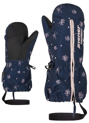 Ziener Kinder LANGELO Ski-Fäustling/Wintersport | wasserdicht, atmungsaktiv, snowcrystal Print, 110