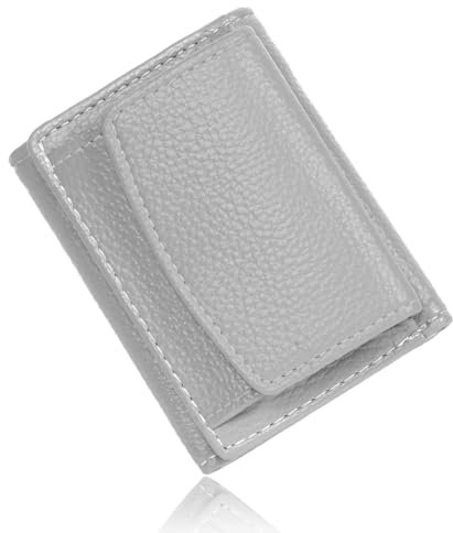 Aucuu Damen Klein PU Leder Geldbörse Mit RFID Schutz - Hochwertiges Mini Portemonnaie Mit Kreditkartenetui - Fashion Kleine Geldbörse für Frauen Mädchen (Schwarz)