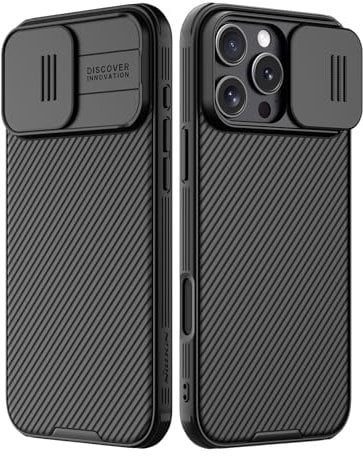 Nillkin for iPhone 16 Pro Max Case with Camera Protection Cover, CamShield Pro Case for iPhone 16 Pro Max Slim Stylish Protective Case Compatible for 16 Pro Max 5G 6.9’’ - Black