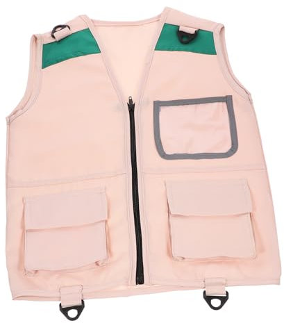 CORHAD Outdoor Abenteuerweste Für Kinder Angelweste Kinder Abenteuerkostüm Erkundungsweste Outdoor Kinderkleidung Kinder Angelkleidung Verschleißfeste Explorer Weste Khakifarbener