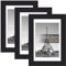 upsimples 3 Pack Bilderrahmen 10x15, Bilderrahmen 10x15 Schwarz, Picture Frame 10.16x15.24 cm