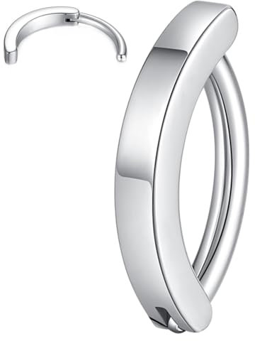Popuhoops 14G 10mm G23 Titan Clicker Bauchknopf Ring Nabelringe Körper Bauchpiercing Schmuck