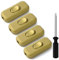 AXFEE 4 Piezas Interruptor Lampara Torpedo, 6A 250V Interruptor de Alimentación en Línea, Interruptor de Cable en Línea Botón, para electrodomésticos pequeños o lámparas, con destornillador, Oro