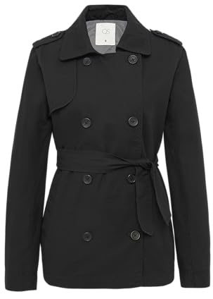 QS Kurzer Trenchcoat aus Baumwolle mit Gürtel