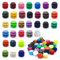 Jiujuda9 Plastic Cord Lock Toggles – 32 Assorted Colors, Double Hole Spring-Loaded Stoppers for Drawstrings, Shoelaces, Paracord, Clothing & Backpacks