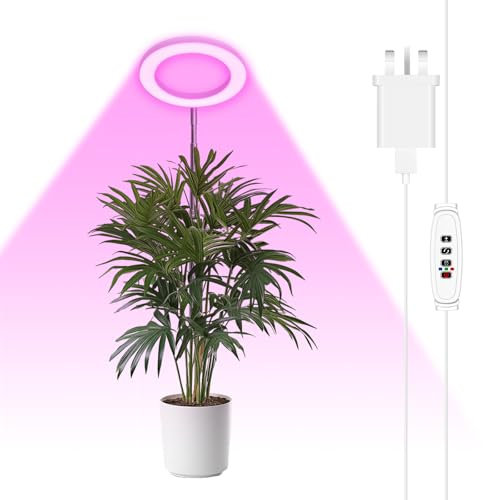 Willpower Lámpara de Planta, Luz LED para Plantas de Espectro Completo 72 Leds, Luces de Crecimiento Altura Ajustable con Temporizador 3/9/12H, 10 Brillos, 3 Modos, para Plantas Cultivo Interior