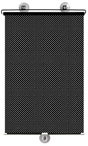 Schwarzes, gepunktetes Sonnenschutzrollo und wasserdichtes Rollo mit Saugnäpfen, Autofensterrollo für Kinderzimmer, 60 x 140 cm