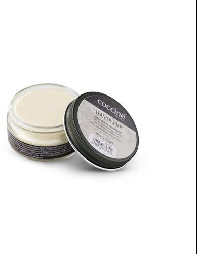 Coccine - Lederseife, Leder Seife für Reinigung von Lederschuhen, Spezialseife für Leder Schuhen, Schuh und Lederreinigung, Lederreiniger, Leather Soap für Glattleder, Leder-Reinigungsseife - 50ml