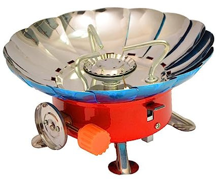 Abaodam Windproof Stove Camping Gas Stove Burner for Hiking Outdoor Cooker Windshield Portable for Camping