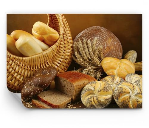 ARTTOR Fototapete Standard - Bäckerei Brot Essen - 100x70 cm - Fototapeten Tapeten Moderne Wand Dekoration XXL Wandtapete Motivtapeten Bildtapete Schlafzimmer Wohnzimmer - WF1AA100x70-2309