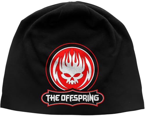 The Offspring Unisex Adult Skull Logo Beanie (One Size) (Red/Black/White)