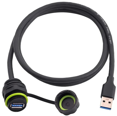 PENGLIN 1 Meter USB 3.0 Stecker auf Buchse Verlängerungskabel | IP68 Wasserdicht USB Typ A Panel Mount Outdoor Kupplung