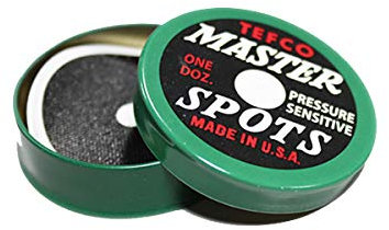 Tweeten Fibre Co Billardtisch-Spots, 12 Stück, Grün, Kautschuk, Metallbox, Jugendliche, World Pool-Billiard Association, Billardzubehör