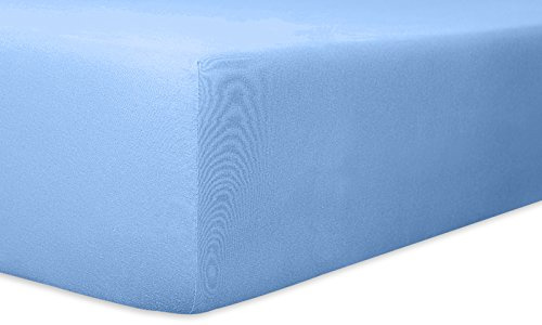 Kneer Spannbetttuch, Qualität 25, Easy-Stretch, Farbe 36 blau, 180x200-200x220