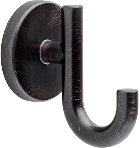 Delta Trinsic (1-Pack) Towel Hooks Venetian Bronze Single Bathroom Hooks Wall Mounted for Robes & Towels Hand Towel Hook Holder Kitchen, Bathroom Accessories