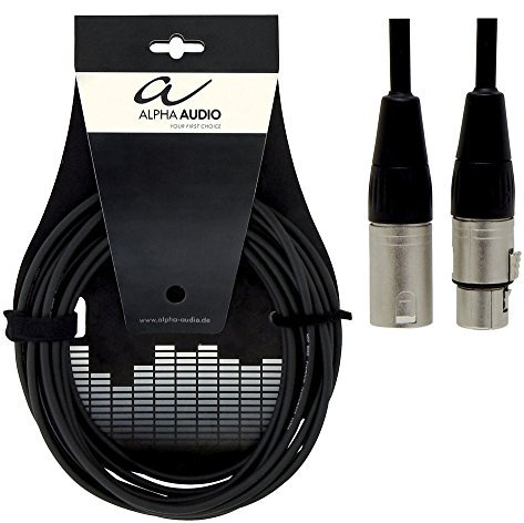 GEWA Cable de micrófono Pro Line 6 m, negro, XLR (f) - XLR(m), 190550