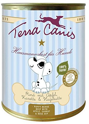 Terra Canis | Welpe Rind mit Apfel, Karotte und Hagebutte | 6 x 800 g