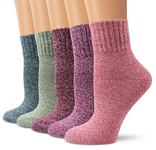Moliker calze di lana, donne calzini inverno caldo morbido annata per l'inverno (5004)