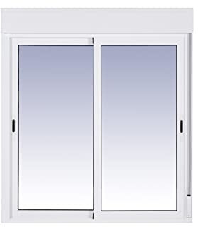 Ventanastock Aluminio 1200x1355 Corredera con Persiana de PVC 2 Hojas
