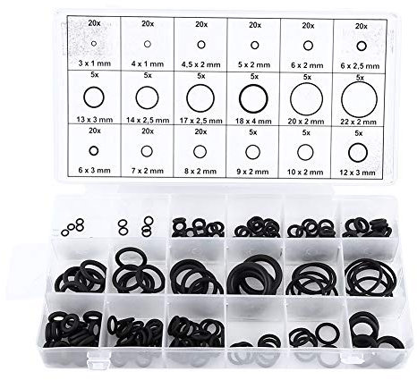 Dichtungsringe set - Gummi-O-Ring-Dichtungs-Dichtungs Dichtungs-Sortiment-Kit für Sanitär, Automobil, allgemeine Reparatur 225 Stück