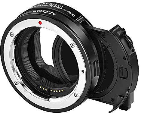 Objektivadapter EF auf EOS R Mount Adapter mit Drop in variablem ND-Filter, Objektivhalterungsadapter, Konverter kompatibel für Canon EF/EF-S Objektiv auf RP R5 R6 Kamera