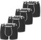 FREEGUN Caleçon Homme Multi-Sport, Boxer Homme, Doux, Agréable (Lot de 4), Noir Taille XXL
