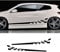 2 Stück Auto Karosserie Seitenstreifen,MoreChioce Universal Seitenschweller PVC Racing Streifen Grafik Aufkleber Sport Racing Türverkleidung Vinyl Dekoration Karosserie Aufkleber,Schwarz