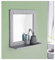 Homme Concept - Grey Bathroom Mirror with Shelf, Wall-Mounted Vanity Mirror for Living Room and Bathroom, Wooden Frame