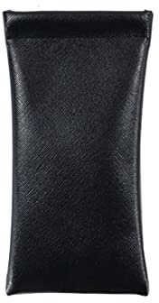 LEEQBCR Custodia per occhiali da sole portatile a scatto da 1 pezzo, tasca per occhiali, custodia morbida per occhiali, custodia per occhiali da lettura da donna (Nero)