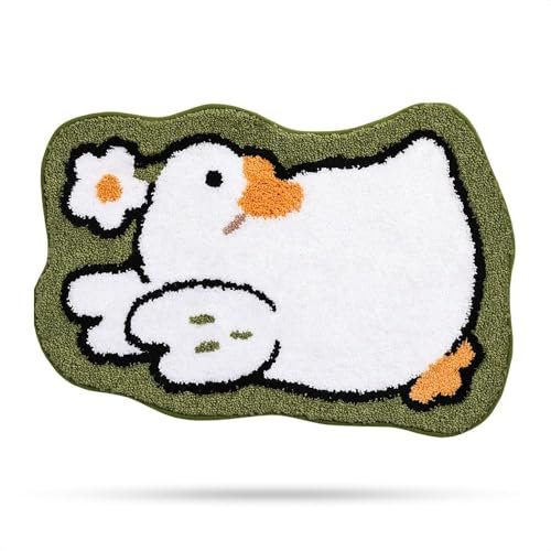 Niedlicher Badteppich Badematte für Badezimmer Rutschhemmender Weicher Badteppich für Duschen Niedlich Plüsch Mikrofaser Super-saugstark Plüschteppich für 45x65cm