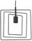 Relaxdays Hängelampe Quadrat, moderne Pendelleuchte, E27, HBT 131 x 30 x 25 cm, Wohnzimmer, Hängeleuchte Metall, schwarz