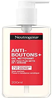 Neutrogena Anti-Bottoni Gel Detergente, Acido Salicalilico, Senza Profumo, 1 Unità x 200 ml