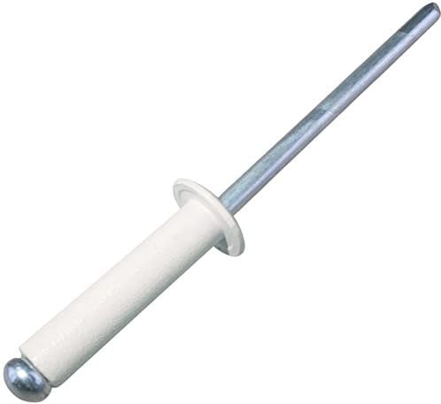 AERZETIX - C57132 - Set mit 50 Blindnieten Ø4x16 mm Farbe grau/weiß RAL 9002 - aus stahl/aluminium - pop-niet mit dornbruch