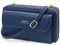 HNOOM Sac Téléphone Portable Femme Portefeuille en PU Cuir Sacs Bandoulière Femme Pochette Téléphone Portable Petit Sac à Bandoulière pour Téléphone avec Porte Carte, Bandoulière (Bleu Foncé)
