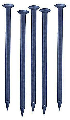 ORECA - 80 clavos de cabeza fresada bombeada de acero templado azul, 2,0 x 20 cm