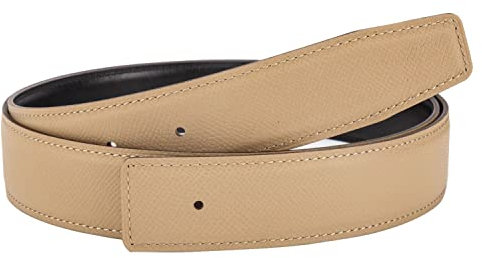 titiroa Herren/Damen Ersatzgurtband Rindsleder Echtleder Gürtel Aprikose Breite 32MM Länge 110CM