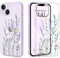 Clear Phone Case Compatible with iPhone 14 Plus Soft Silicone Shockproof Transparent TPU Protective Daisy Floral Lavenders Patterns Design Case Girls&Women Cute Cover