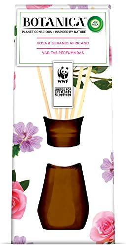Botanica by Air Wick Varitas perfumadas, aroma Rosa y Geranio Africano - 42ml