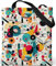 Loxato Tote Bag Aesthetic - Borsa Tela con Cerniera e Tasca Interna Grande 37x42cm - Tote Bag Università - Borsa Tela Donna