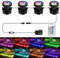 CORESLUX Pond Lights Mains Powered, 4-in-1 Underwater RGB Aquarium Lights with Remote Control, IP68 Multicoloured, Submersible, for Aquarium, Garden, Yard, Pool, Fountain.