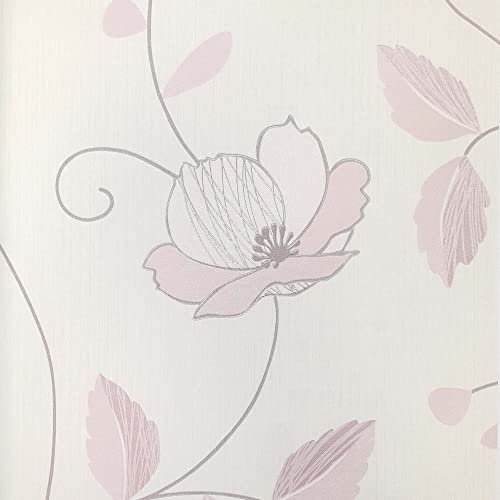 Erismann Cyrille 10338-05 Tapete, Blumenmuster, Hellrosa